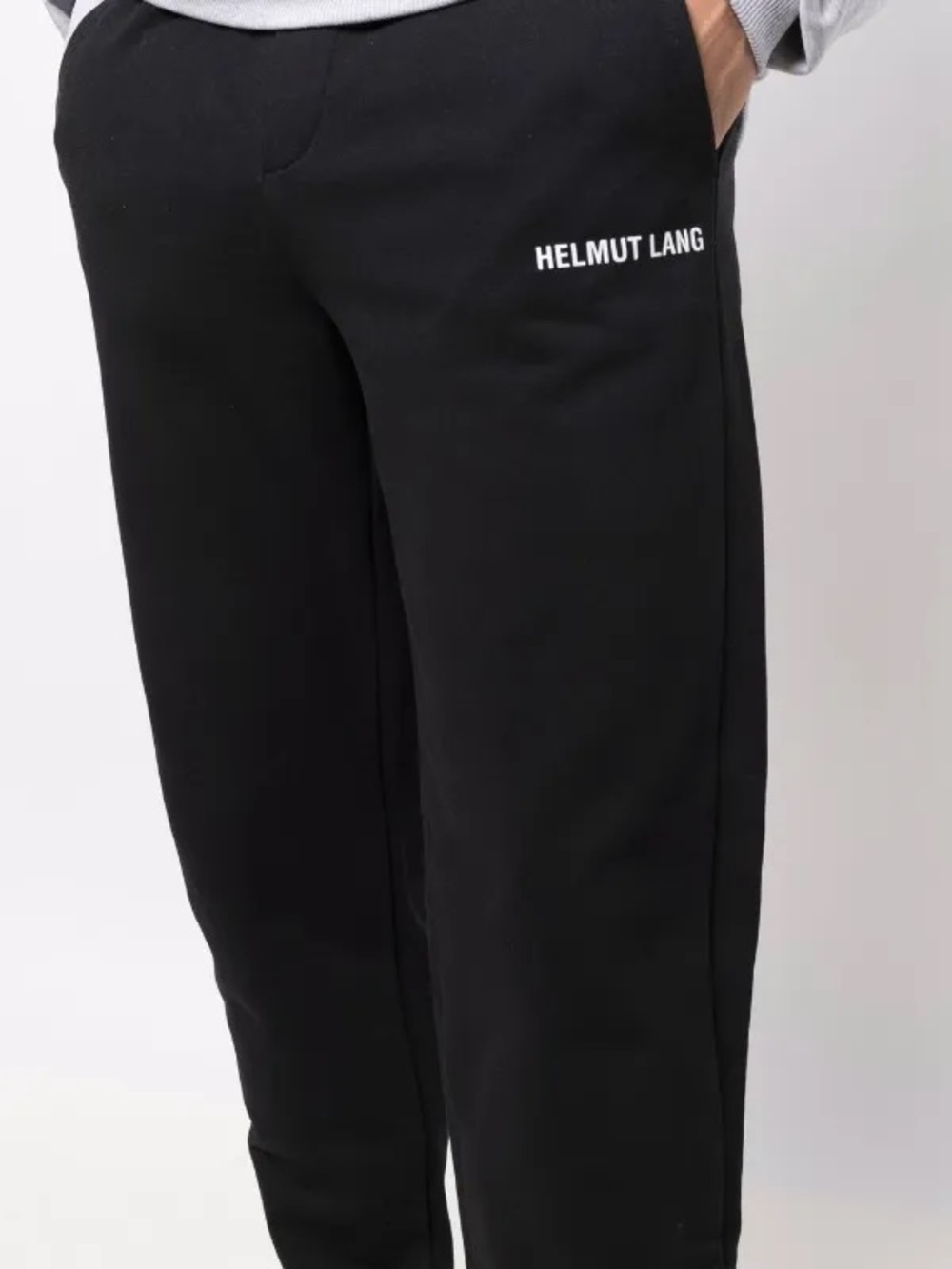 Helmut Lang Black Men's logo-print tapered track Sweat Joggers pants Size Small
